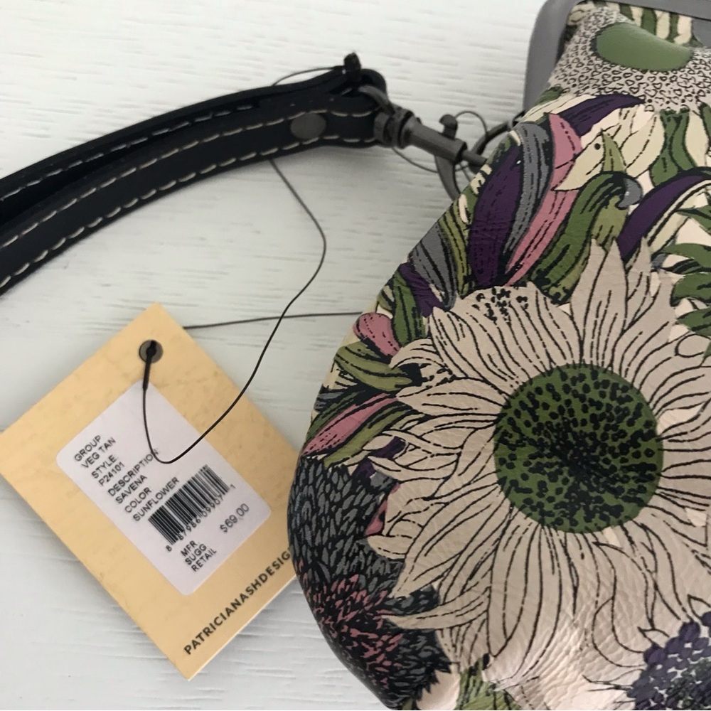 Patricia Nash Savena Sunflower Leather Clutch Wristlet Bag - Picture 9 of 11